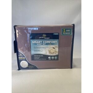 NEW Serta Perfect Sleeper Smart Comfort Twin Sheet Set 4pc Set Plum Color
